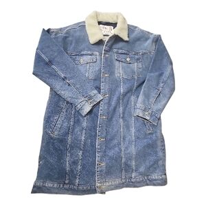 UNISEX‎ Denim Jacket with Faux Shearling Lining NWT